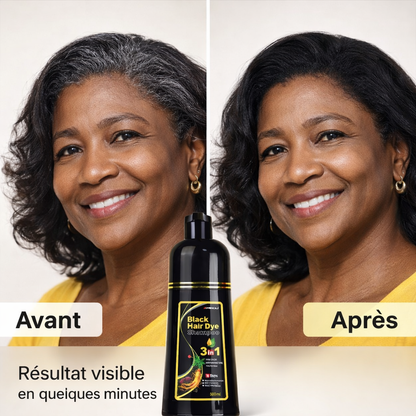 🖤 Shampooing Colorant Noir 3 en 1