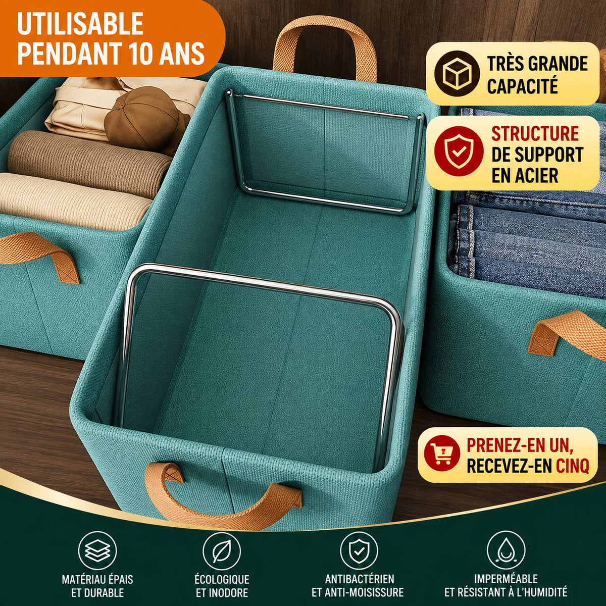🧺 Box de Rangement Grande Capacité