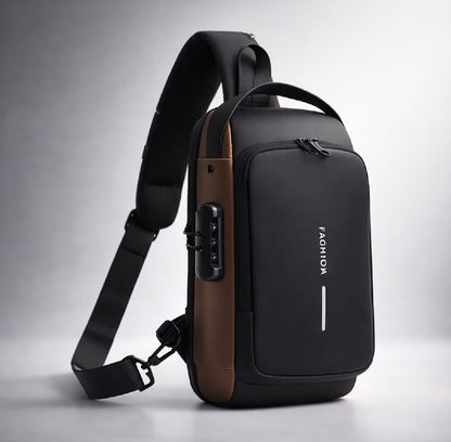 SAC BANDOULIÈRE ANTI-VOL AVEC PORT USB – IMPERMÉABLE