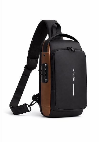 SAC BANDOULIÈRE ANTI-VOL AVEC PORT USB – IMPERMÉABLE