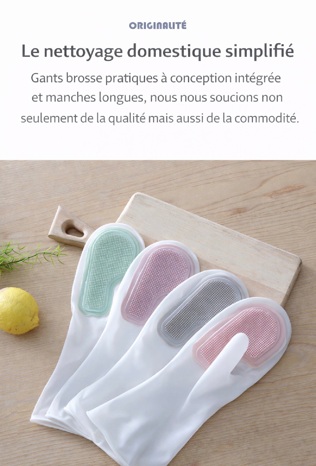 GANTS DE VAISSELLE AVEC BROSSE INTÉGRÉE - La Solution Simple Contre La vaisselle Difficile