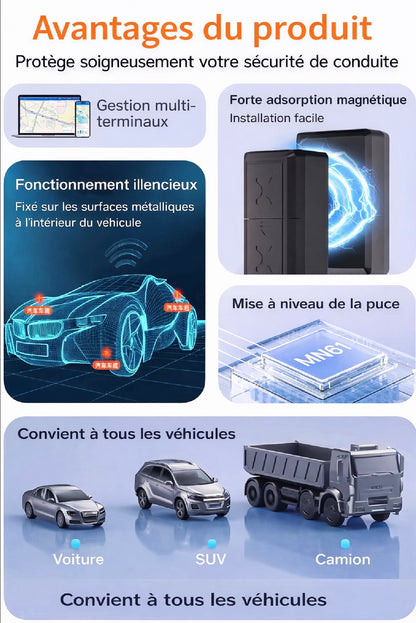 Mini Traceur GPS 4G Magnétique – Suivi en Temps Réel pour Voiture, Moto & Objets
